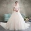 Elegant Champagne Wedding Dresses 2018 Ball Gown Appliques Lace Off-The-Shoulder Backless Sleeveless Cathedral Train Wedding