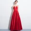 Chic / Belle Rouge Robe De Soirée 2018 Princesse Paillettes Encolure Dégagée Dos Nu Manches Courtes Longue Robe De Ceremonie