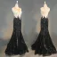 Luxury / Gorgeous Black Evening Dresses  2018 Trumpet / Mermaid Appliques Lace Beading Crystal Rhinestone Scoop Neck Sleeveless Floor-Length / Long Formal Dresses