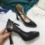 Fashion Black Evening Party Pierced Pumps 2021 Leather Ankle Strap 10 cm Stiletto Heels Pointed Toe Pumps High Heels