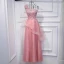 Charmant Robe Pour Mariage 2017 En Dentelle Paillettes Fleur Une épaule Sans Manches Longueur Cheville Empire Robe Demoiselle D'honneur