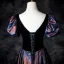 Vintage / Retro Black Starry Sky Multi-Colors Prom Dresses 2025 A-Line / Princess Square Neckline Short Sleeve Backless Floor-Length / Long Prom Formal Dresses