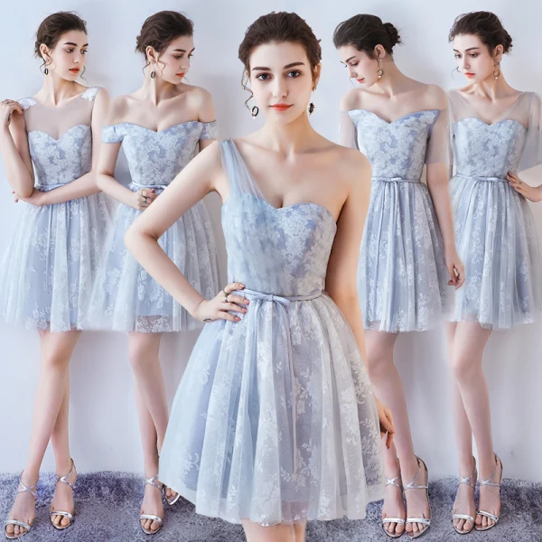 summer bridesmaid dresses short V neck White Pleats Sleeveless Short Summer Beach Wedding Dresses main image 1