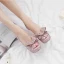Sparkly Blushing Pink Womens Shoes 2018 Patent Leather Sequins Bow 11 cm Stiletto Heels Open / Peep Toe High Heels