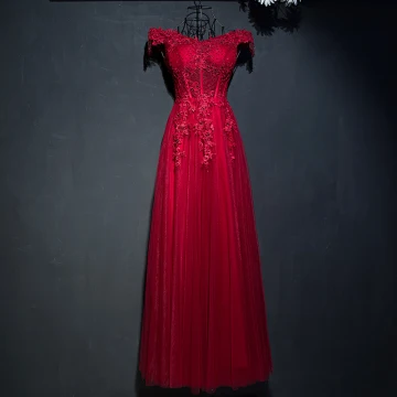 Chic Belle Robe De Ceremonie 2017 Dentelle Fleur Paillettes Perle De L Épaule Sans Manches Longueur Cheville Empire Robe De Soirée