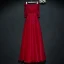 Chic / Beautiful Red Formal Dresses Evening Dresses  2017 Lace Flower Sequins Off-The-Shoulder 1/2 Sleeves Ankle Length A-Line / Princess