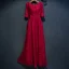 Chic / Belle Rouge Robe De Ceremonie 2017 Princesse En Dentelle Fleur Perlage Encolure Dégagée 1/2 Manches Longueur Cheville Robe De Soirée