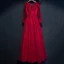 Chic / Belle Rouge Robe De Ceremonie 2017 Fleur Dentelle Perlage 3/4 Manches Longue Princesse Robe De Soirée