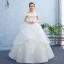 Elegant Wedding Dresses 2017 Ball Gown Flower Lace Backless Sequins Off-The-Shoulder Short Sleeve Floor-Length / Long