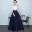 Elegant Formal Dresses 2017 A-Line / Princess Lace Flower Beading Sequins 3/4 Sleeve Scoop Neck Ankle Length Prom Dresses