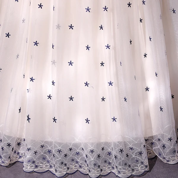 Élégant Champagne Robe De Bal 2022 Robe Boule Encolure Dégagée Étoile En Dentelle Perlage Perle Paillettes Manches Longues Longue Robe De Ceremonie