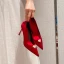 Chinese style Red Pearl Wedding Shoes 2021 Leather 9 cm Stiletto Heels Pointed Toe Wedding Pumps High Heels