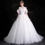 Simple Blanche Robe De Mariée 2018 Robe Boule De l'épaule Dos Nu Sans Manches Cathedral Train Mariage