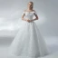 Erschwinglich Weiß Brautkleider / Hochzeitskleider 2018 A Linie Off Shoulder Rückenfreies Kurze Ärmel Lange Hochzeit