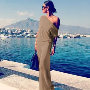 Modest Simple Yellow Casual Maxi Dresses 2018 Trumpet Mermaid Scoop Neck Short Sleeve Floor Length Long Womens Clothing