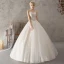 Elegant Hvit Brudekjoler 2018 Ballkjole Beading Blonder Blomst Perle Paljetter Kjæreste Ryggløse Uten Ermer Lange Bryllup