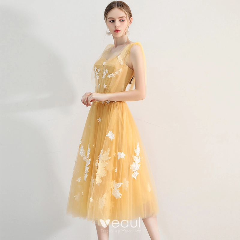 knee length guest wedding dresses Knee Length Chiffon Wholesale Wedding Guest Dresses With Long Sleeves main image 1