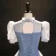 Elegant Bling Bling Sky Blue Beading Star Sequins Prom Dresses 2023 Ball Gown High Neck Short Sleeve Backless Floor-Length / Long Formal Dresses