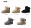 Modern / Fashion Womens Boots 2017 Khaki Leather Ankle Suede Casual Winter Flat Snow Boots
