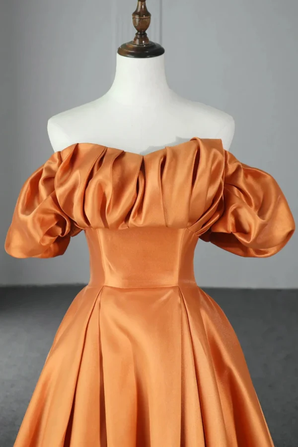 orange short dress formal Cute Sheath Strapless Short Orange Homecoming Dresses P2282 – PreppyDress