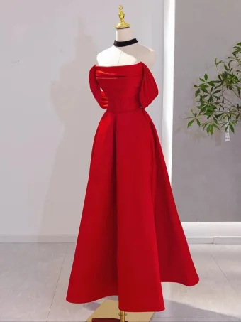 Charmant Rouge Robe De Soirée 2025 Princesse Bustier Sans Manches Dos Nu Longue Soirée Robe De Ceremonie