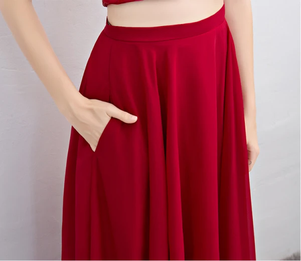 2 Pièces Bleu Marine Robe De Bal 2017 Princesse Encolure Dégagée Sans Manches Longue Volants Chiffon Robe De Ceremonie