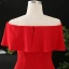 Simple Rouge Grande Taille Robe De Soirée 2020 Trompette / Sirène De l'épaule Fermeture éclair Couleur Unie Sans Manches Dos Nu Train De Balayage Soirée Robe De Ceremonie