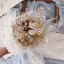 Schöne Weiß Champagner Brautstrauß 2020 Metall Flechten Applikationen Perlenstickerei Strass Handgefertigt Hochzeit Brautaccessoires