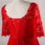 Luxury / Gorgeous Red Plus Size Evening Dresses  2018 A-Line / Princess Lace-up V-Neck Tulle Appliques Backless Beading Rhinestone Evening Party Prom Dresses