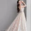 Étourdissant Plage Robe De Mariée 2017 Princesse Encolure Dégagée Manches Longues Fermeture éclair Champagne Percé Dentelle Chapel Train Dos Nu