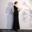 Modern / Fashion Black Evening Dresses  2017 Trumpet / Mermaid One-Shoulder Backless Beading Polyester Evening Party Formal Dresses