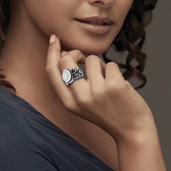 Classique Élégant Argenté Lune Anneaux 2019 Cristal Bande Alliage Plaqué argent Soirée Jardin / Extérieur Accessorize