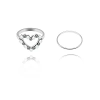 Elegancka Srebrny Perła Rhinestone Praca Święto Pierścienie 2019 Akcesoria