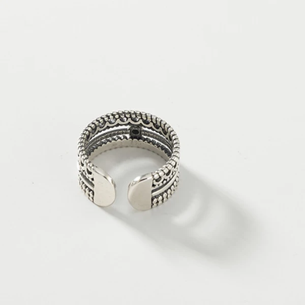 Unique Argenté Fait main Espérer Chanceux Foi Bague Argent sterling Anneaux Club de carnaval 2019 Accessorize