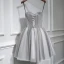 Amazing / Unique Grey Short Cocktail Dresses 2018 Tulle Appliques Backless Beading Homecoming Cocktail Party Graduation Dresses
