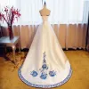 Chinese style White Cocktail Dresses 2017 Summer Charmeuse Strapless Heart-shaped Appliques Backless Cocktail Party