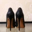 Elegant 2017 10 cm / 4 inch Black Silver Office Leather Silver Summer High Heels Stiletto Heels Pumps