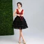 Chic / Beautiful Black Graduation Dresses 2017 A-Line / Princess V-Neck Lace Appliques Backless Beading Flower Homecoming Formal Dresses