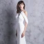 Classic Elegant White Evening Dresses  2018 Trumpet / Mermaid Halter Backless Evening Party Formal Dresses