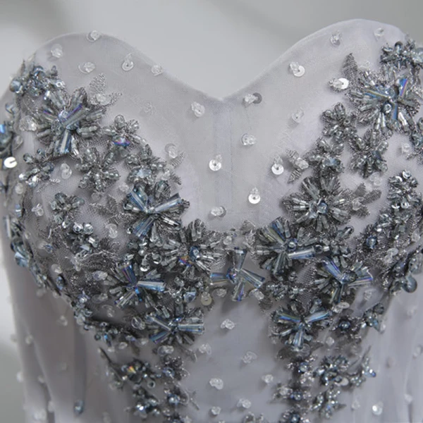 Amazing / Unique Grey Short Cocktail Dresses 2018 Tulle Appliques Backless Beading Homecoming Cocktail Party Graduation Dresses