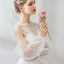 Modest / Simple White Evening Dresses  2019 A-Line / Princess Lace Tulle U-Neck Long Sleeve Appliques Backless Embroidered Honeymoon Resort Wear Summer Formal Dresses