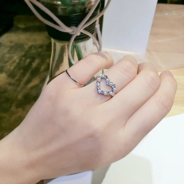 Elegancka Srebrny Perła Rhinestone Praca Święto Pierścienie 2019 Akcesoria
