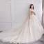 Charmant Sexy Blanche Robe Boule Grande Taille Robe De Mariée 2019 Dentelle Appliques Dos Nu Tulle Bustier Chapel Train Mariage