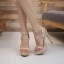 Unique Noire Peep Toes / Bout Ouvert Talons Hauts 14 cm 2019 Caoutchouc Boucle Lanières Cocktail Soirée Talons Aiguilles Escarpins Chaussures Femmes