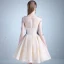 Chic / Beautiful Sky Blue Cocktail Dresses 2018 A-Line / Princess Tulle U-Neck Appliques Backless Beading Homecoming Cocktail Party Graduation Dresses