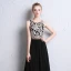 Modern / Fashion Black Evening Dresses  2018 A-Line / Princess U-Neck Beading Pierced Sequins Evening Party Formal Dresses