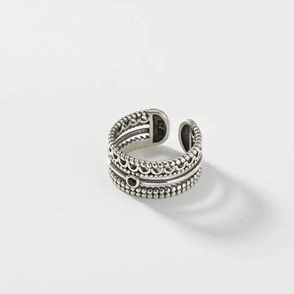 Unique Argenté Fait main Espérer Chanceux Foi Bague Argent sterling Anneaux Club de carnaval 2019 Accessorize
