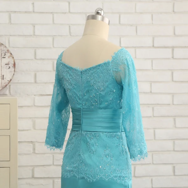 Classic Elegant Jade Green A-Line / Princess Mother Of The Bride Dresses 2019 Floor-Length / Long V-Neck Lace Organza Handmade Beading Sequins Appliques Backless Church Wedding Party Dresses