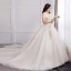 Charmant Sexy Blanche Robe Boule Grande Taille Robe De Mariée 2019 Dentelle Appliques Dos Nu Tulle Bustier Chapel Train Mariage