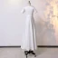 Simple Chic Ivoire Grande Taille Robe De Mariée 2020 V-Cou Princesse Manches Courtes Thé Longueur Fait main Perlage Perle Mariage